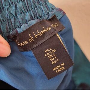 House of Harlow 1960 Shimmering Teal High Waist Shorts